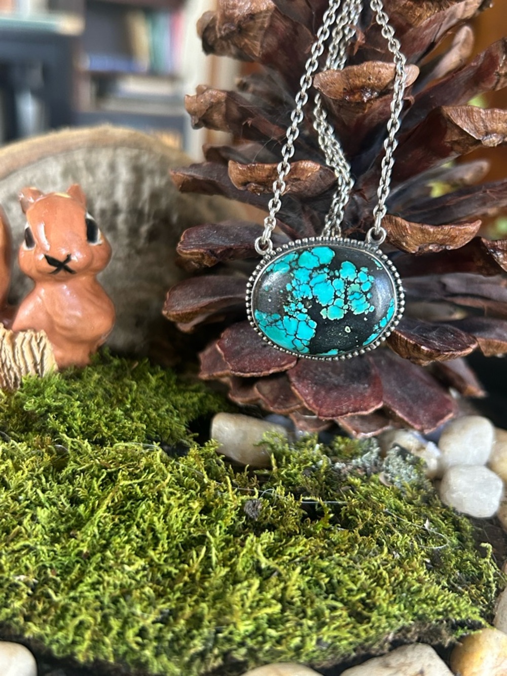 925 Sterling Lovely turquoise necklace